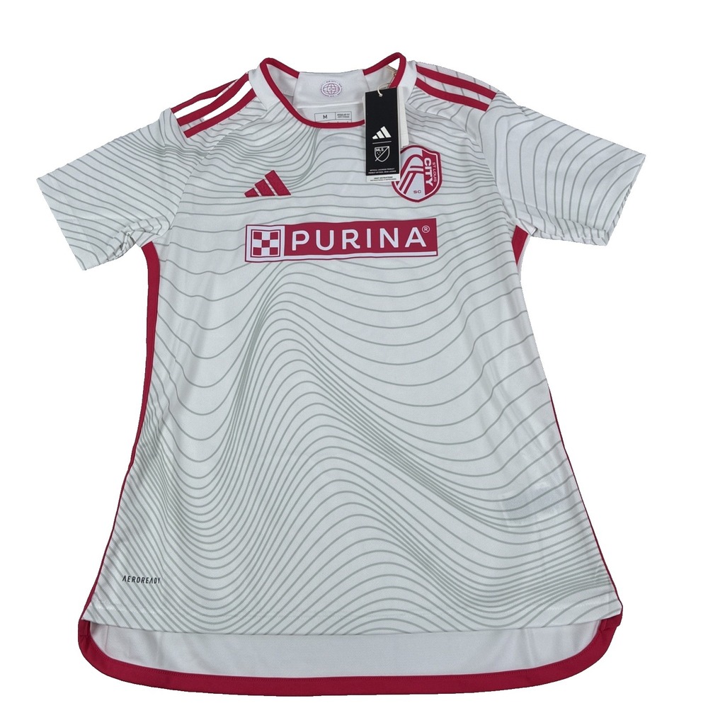 New Adidas Women's MLS St Louis City PURINA Soccer Jersey Size Medium NWT $100